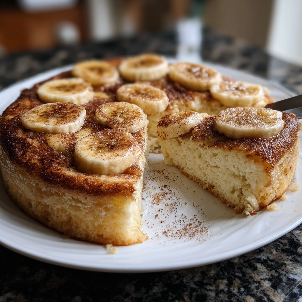 Pfannkuchen mit Banane und Zimt