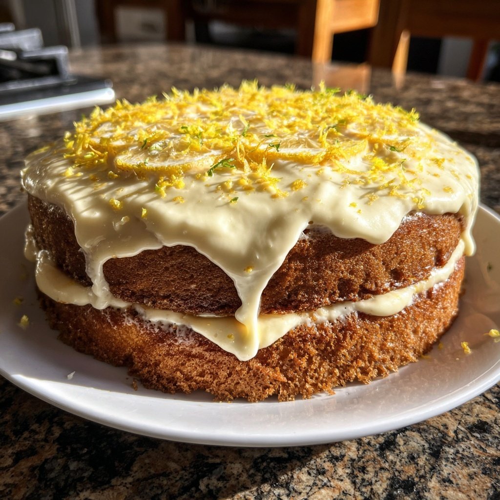 Geburtstagskuchen mit Zitronencreme