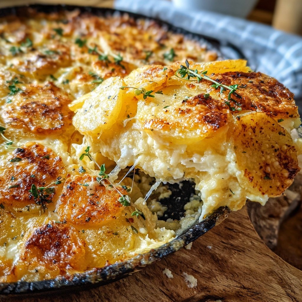 Kartoffelgratin mit Süßkartoffeln