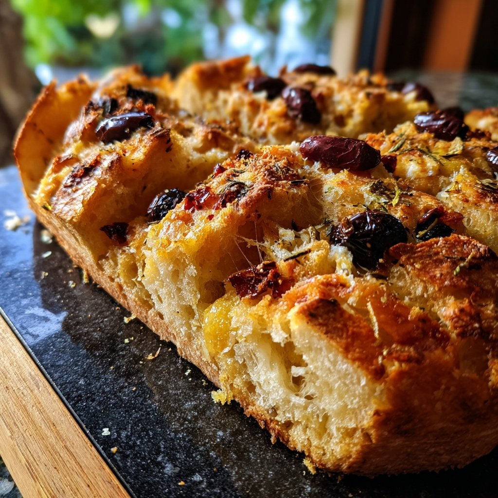 Zupfbrot Mit Oliven Und Käse