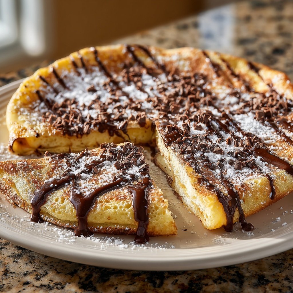 Pfannkuchen mit Schokostreifen