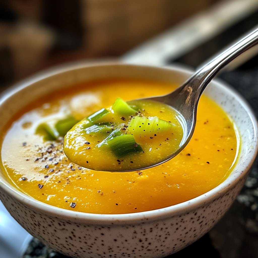 Kürbissuppe mit Lauch