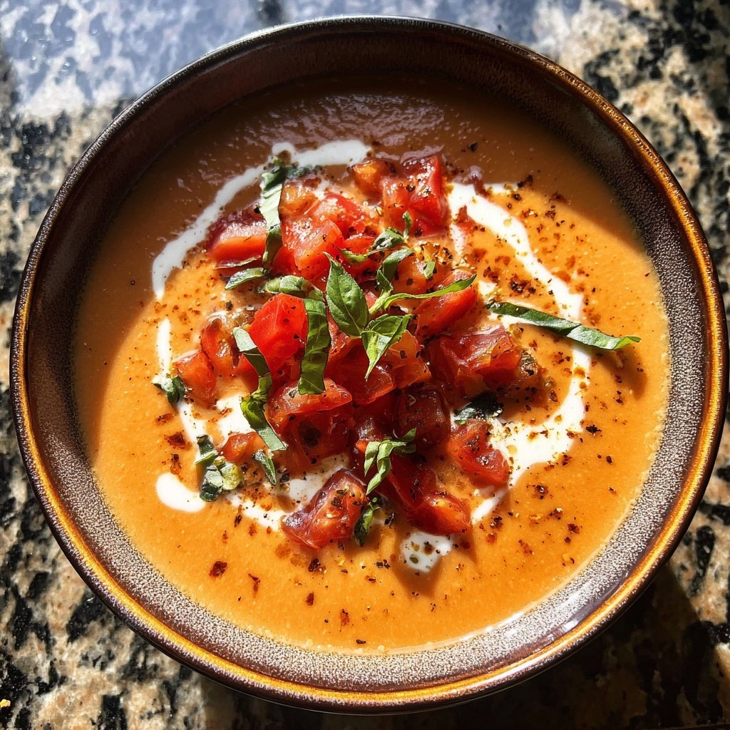 Tomatensuppe mit Sahne