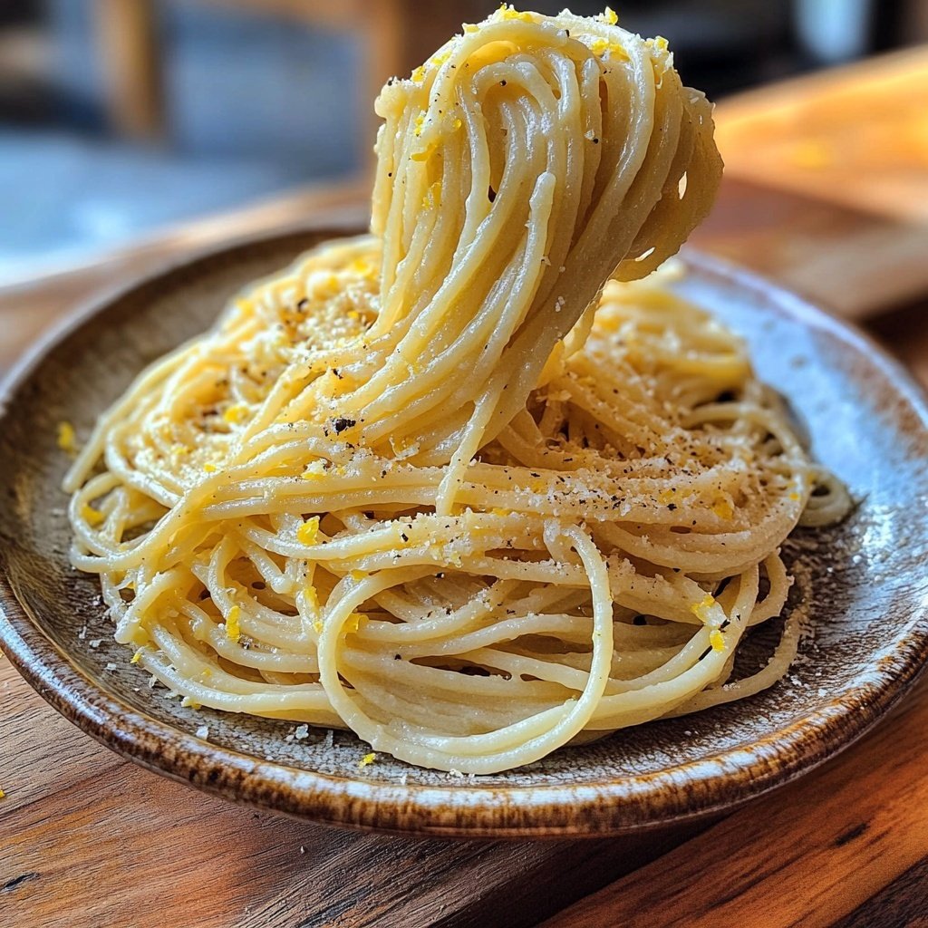 Spaghetti mit Zitronen-Knoblauch-Öl