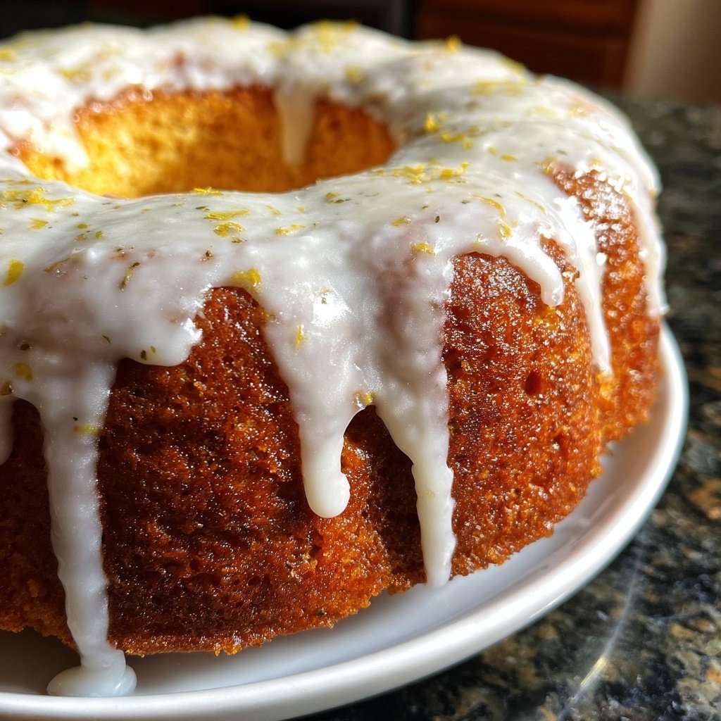 Zitronenkuchen mit Frischkäseglasur