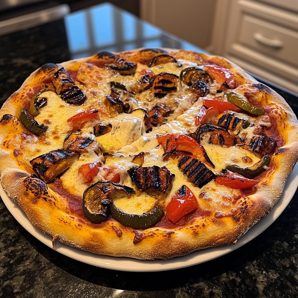 Pizza mit Grillgemüse