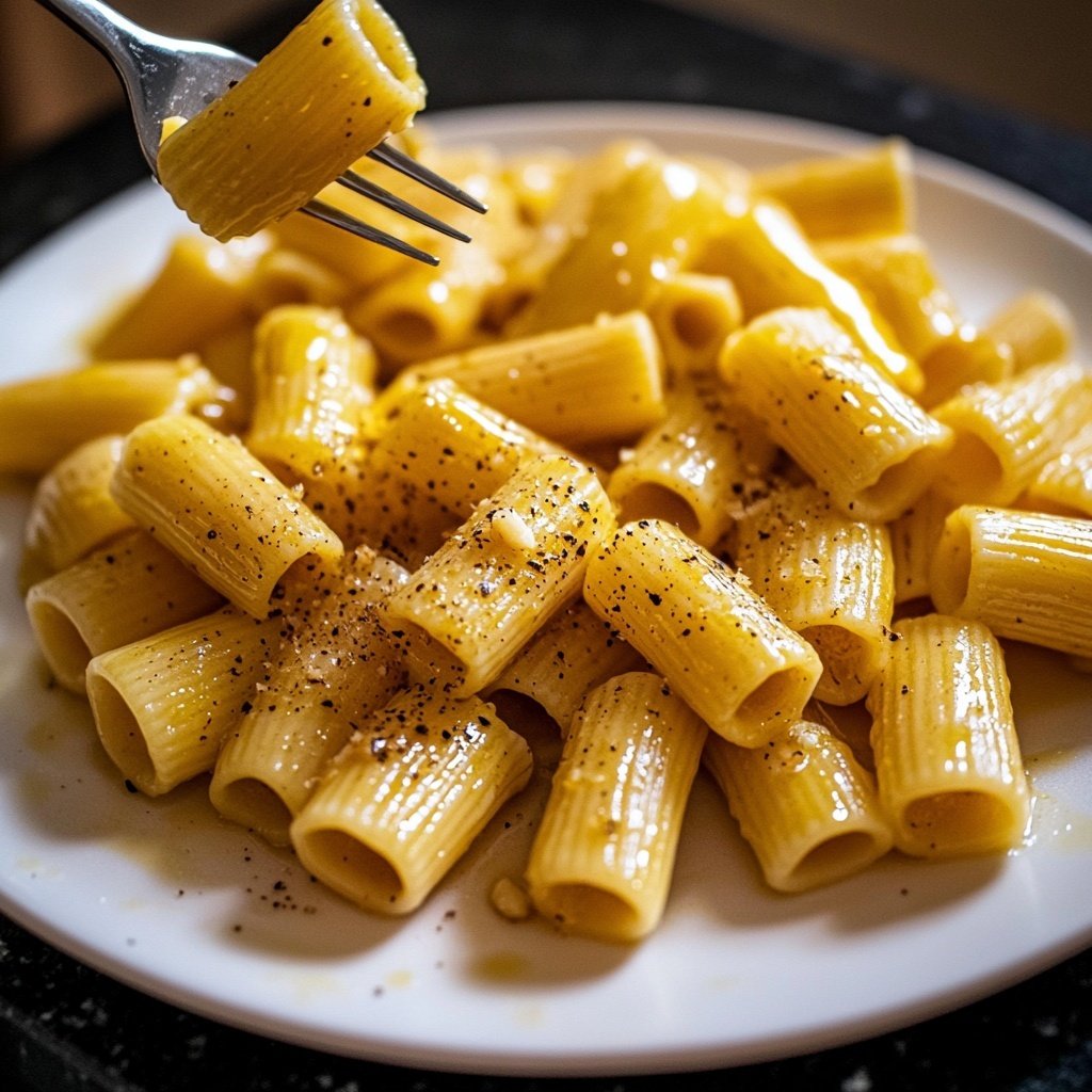 Rigatoni mit Olivenöl und Knoblauch