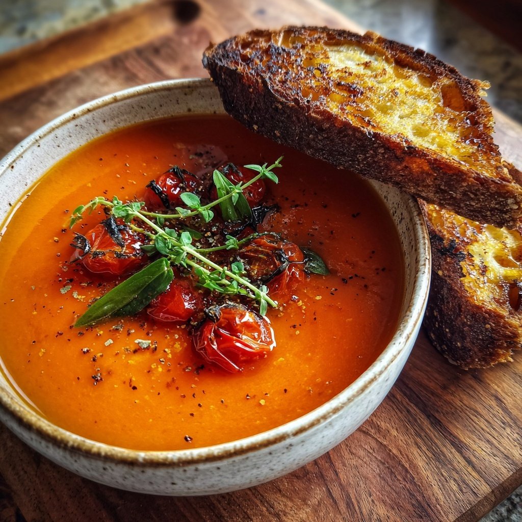 Tomatensuppe mit Ofentomaten