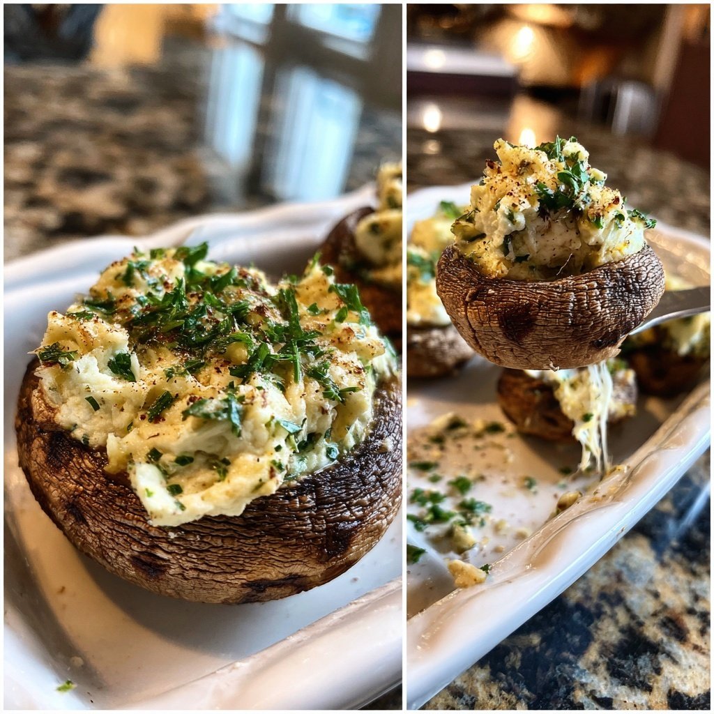 Gefüllte Champignons mit Kräutern