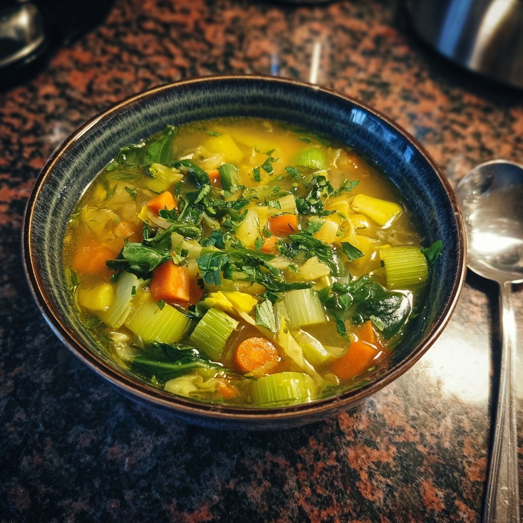 Kalorienarme Gemüse Suppe Mit Lauch
